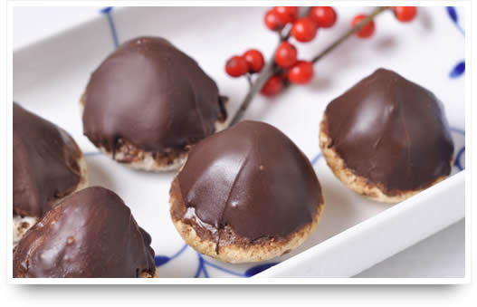 Makroon met chokoladeganache